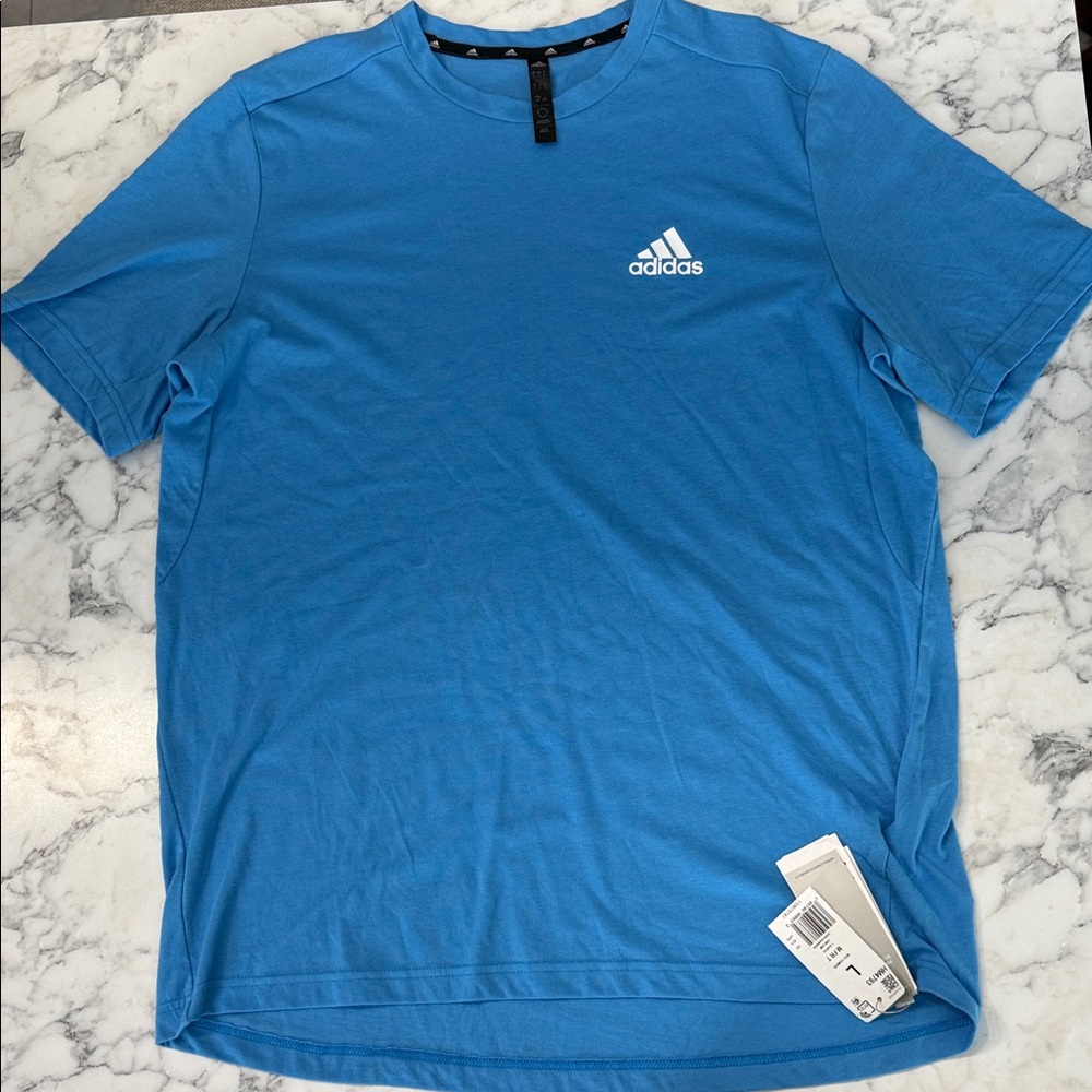 Adidas Men's Sky Blue Short Sleeve Tee